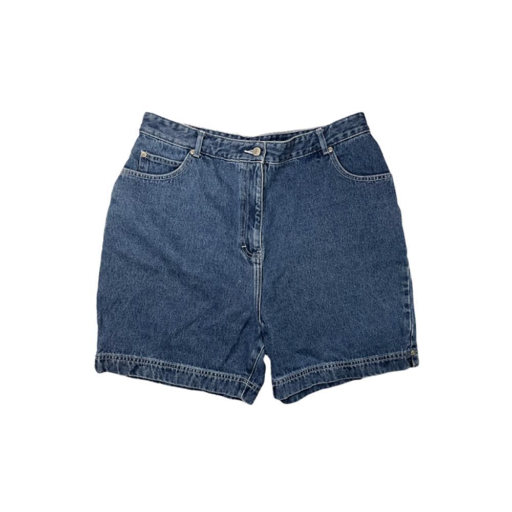 Denim Blue Jean Mom Shorts Size 16 Womens Plus Cot